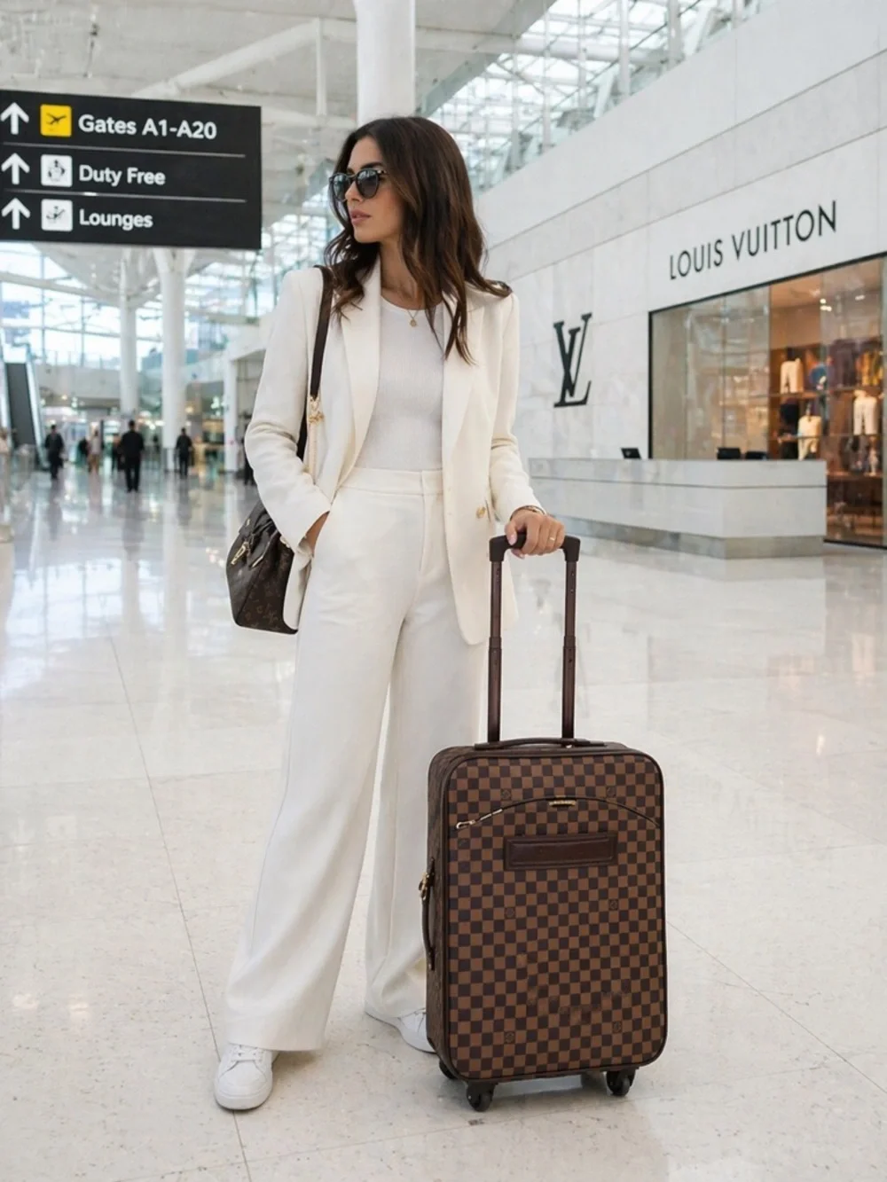 Louis Vuitton Damier Ebene Luggage 45-Classic Travel Essential β¨ - Picture 7 of 11
